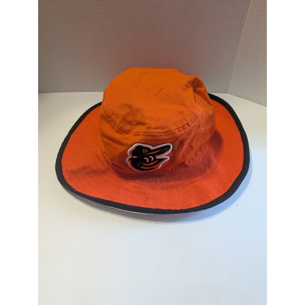 Baltimore Orioles Miller Lite Reversible Bucket Hat Orange White MLB Sun Hat